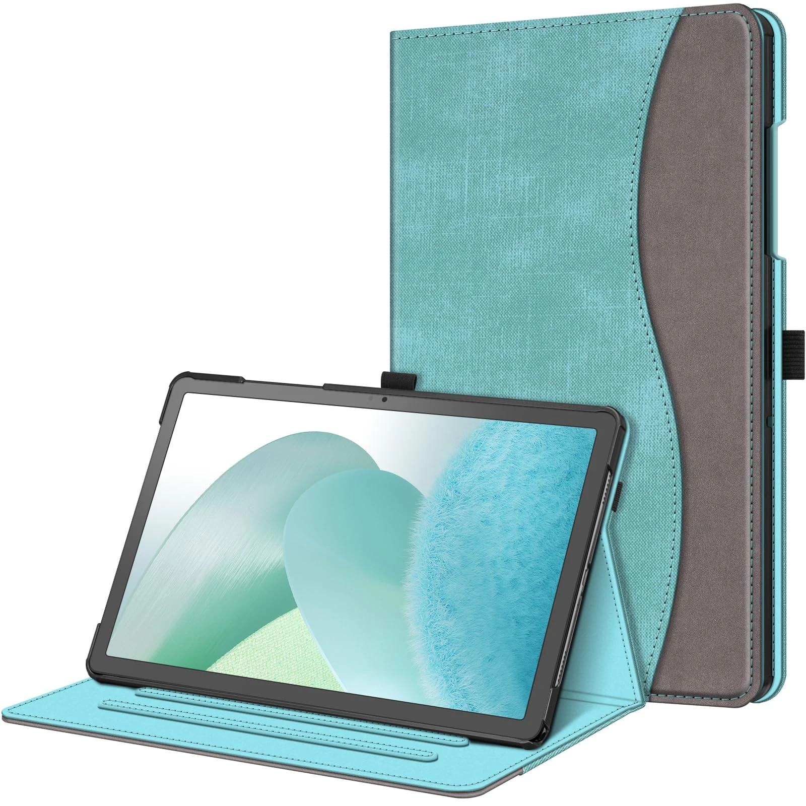 FINTIE Case for Samsung Galaxy Tab A9 Plus / A9+ 11 Inch 2023 Model (SM- X210/ X216/ X218), Multi-Angle Viewing Smart Stand Cover with Pocket Auto Wake/Sleep, Turquoise