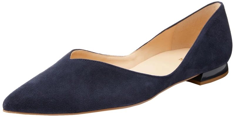 HÖGL Women's Basic Ballet Flat, Dark Blue, 3 UK