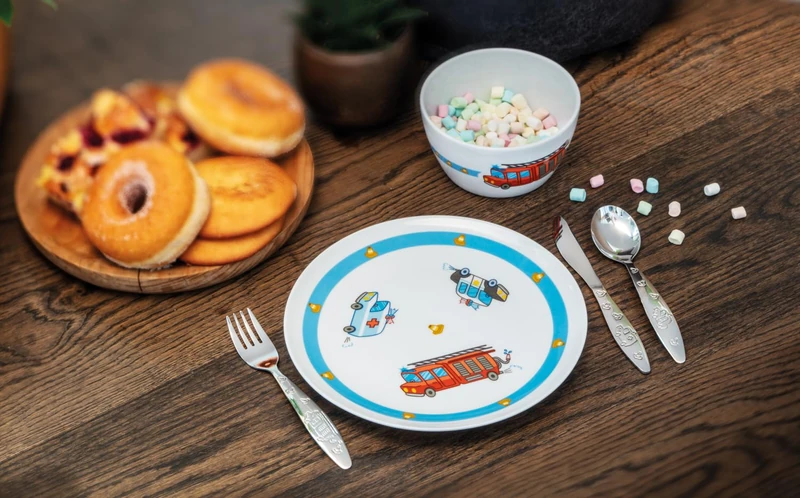 Zilverstad Crockery Set Emergency Vehicles Porcelain