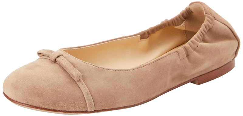 HÖGL Women's Betty Ballet Flat, Taupe, 3 UK
