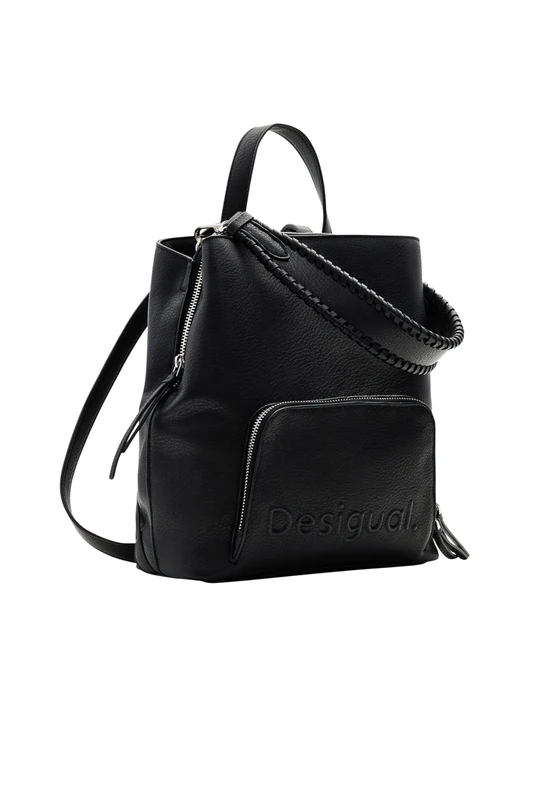 Desigual Mochila S Multiposición, Black, One Size, Accessories Pu Backpack Mini - Image 1