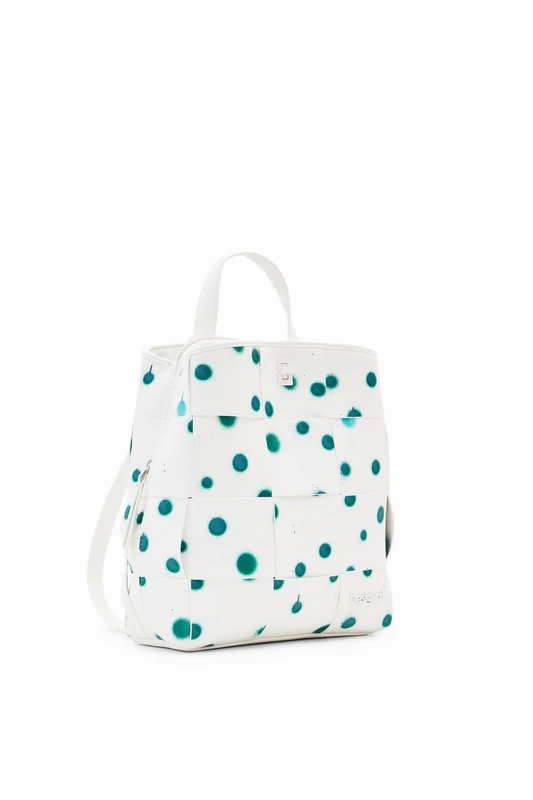 Desigual Women's Back_New Splatter Sumy M Accessories: Mini Polyurethane Backpack, White, One Size