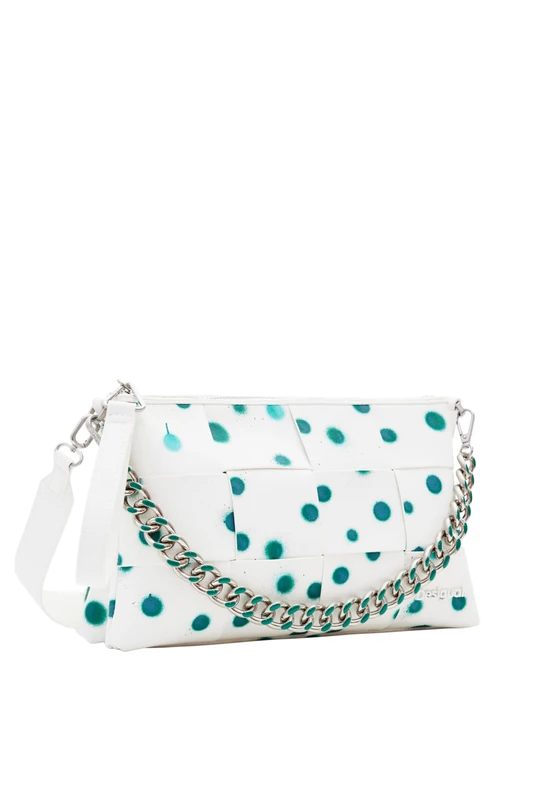 Desigual Women's New Splatter Dortmun Accessories PU Across Body Bag, White, One Size