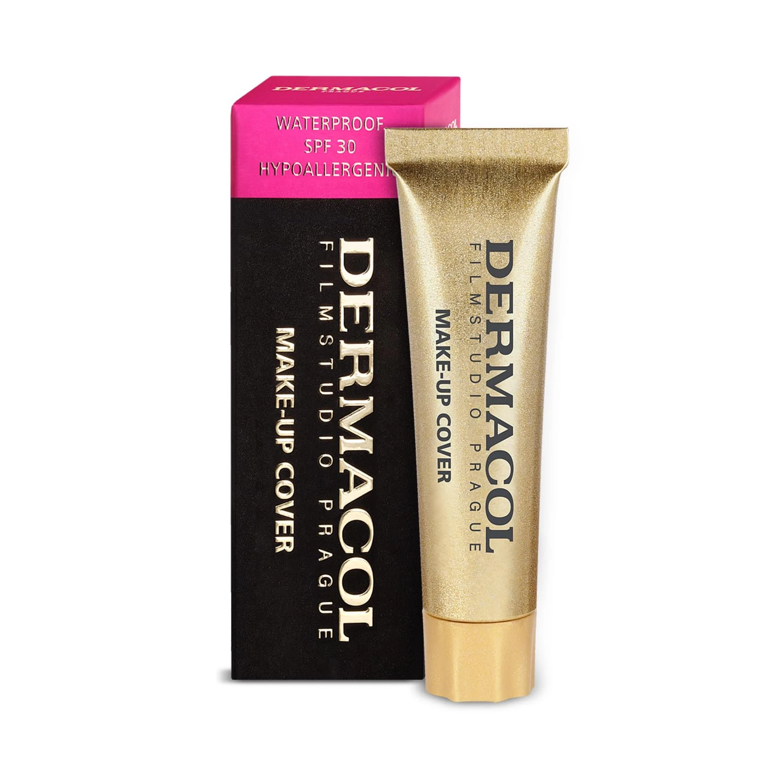 Dermacol Mini Full Coverage Foundation 13g, Liquid Matte Makeup with SPF 30, Waterproof Foundation for Oily Skin, Acne, & Under Eye Bags, Long-Lasting Makeup Products Shade - 208