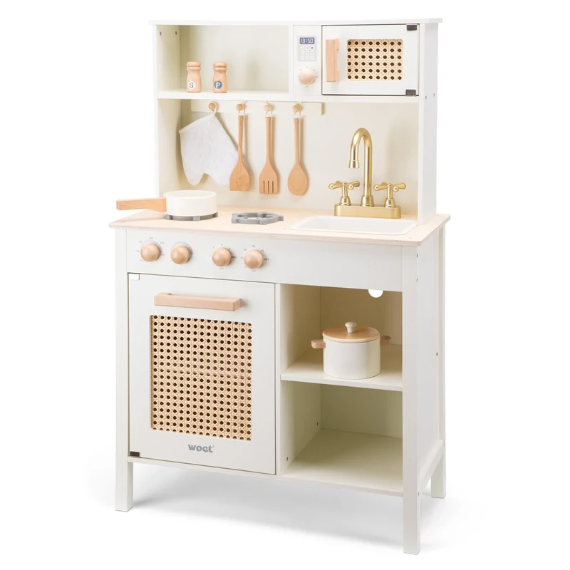 New Classic Toys Wooden Play Kitchen - Rattan