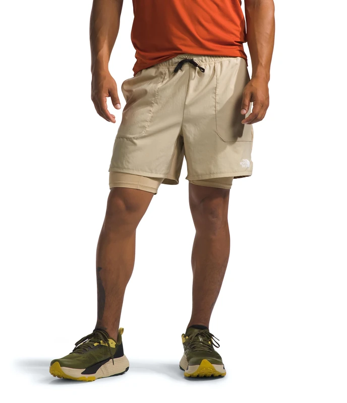 The North Face Sunriser 2In1 Shorts Vivid Flame Trailglyph Print/Vivid Flame XS