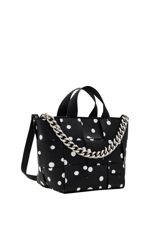 Desigual Women New Splatter Valdivia Accessories PU Shopping Bag, Black, One Size