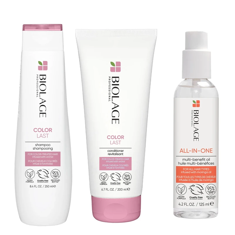 Biolage | Colorlast | Colour Protection Shampoo, Conditioner And All in One Oil, To Prevent Colour Fade And Add Moisture to Coloured Hair