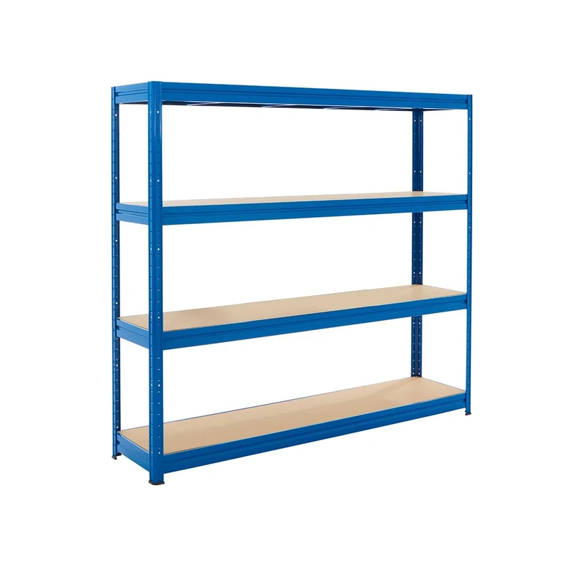 BiGDUG Heavy Duty Garage Shelving Unit - 500kg per shelf (2000kg per bay) - 177x180x60 cm - 4 Tier Storage Shelves - Blue - Shed Shelving