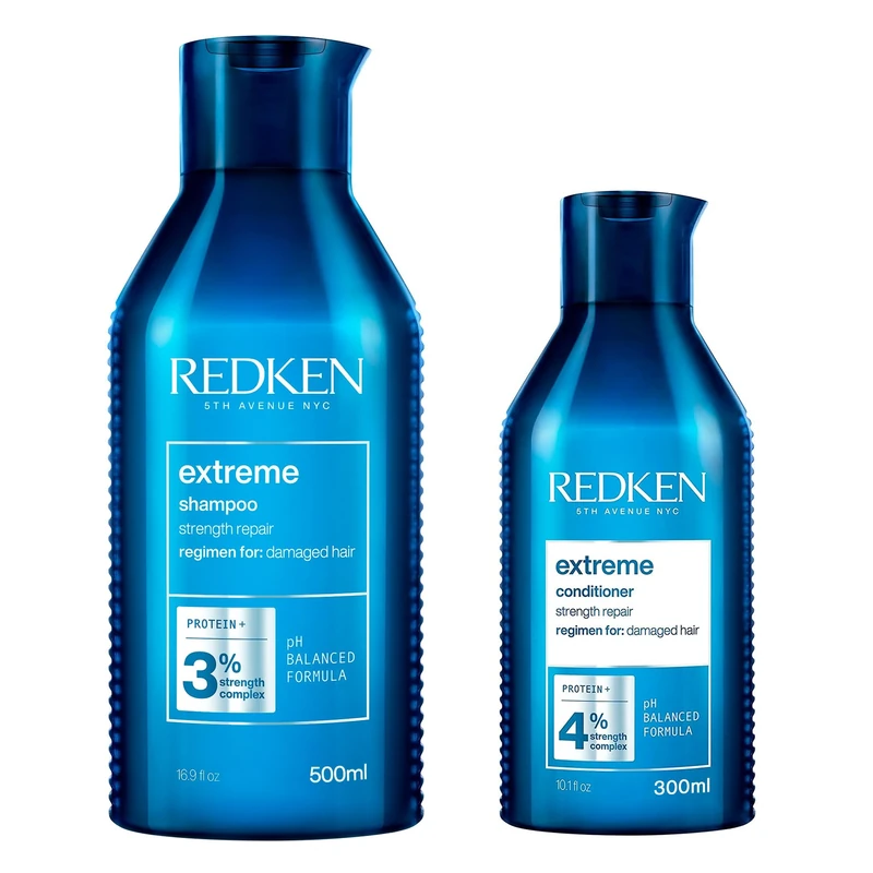 REDKEN | Extreme | Shampoo 500ml and Conditioner 300ml | For Damaged Hair | Repairs Strength and Adds Flexibility