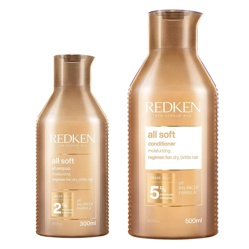 REDKEN | All Soft | Shampoo 300ml & Conditioner 500ml, For Dry Hair, Intense Softness & Shine