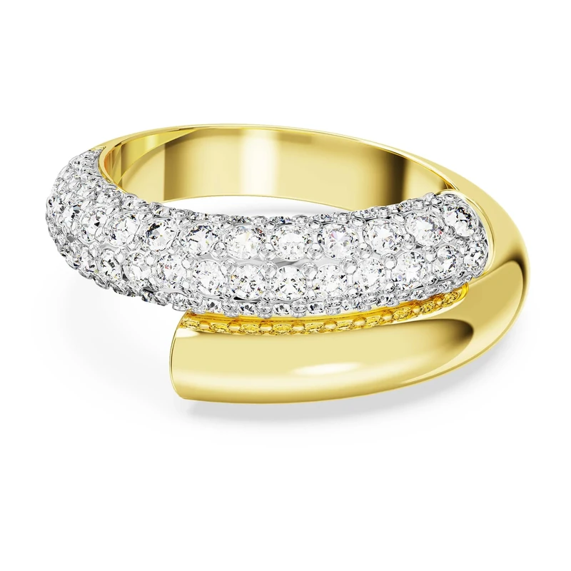 Swarovski Dextera ring, White, Gold-tone plated