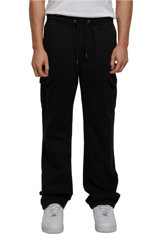 Urban Classics Men's Cotton Cargo Pants, Black, XL - Image 1