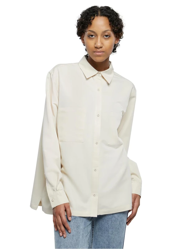 Urban Classics Women's Ladies Oversized Twill Shirt, Sand, XXXXXL - Image 1