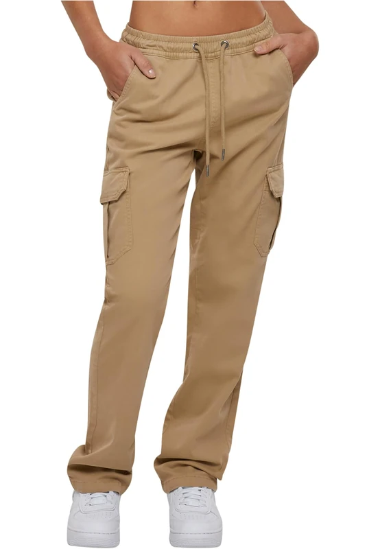 Urban Classics Women's Ladies High Waist Twill Cargo Pants, Unionbeige, XXXXL