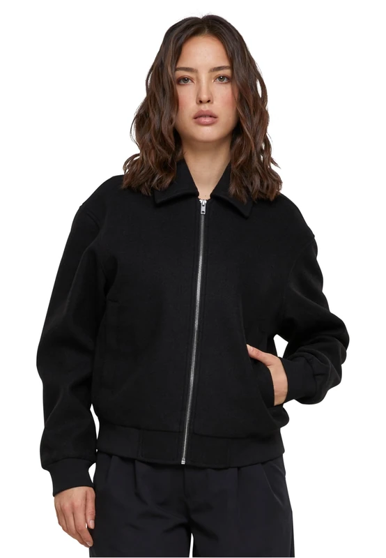 Urban Classics Women's Ladies Boxy Jacket, Black, XXXL