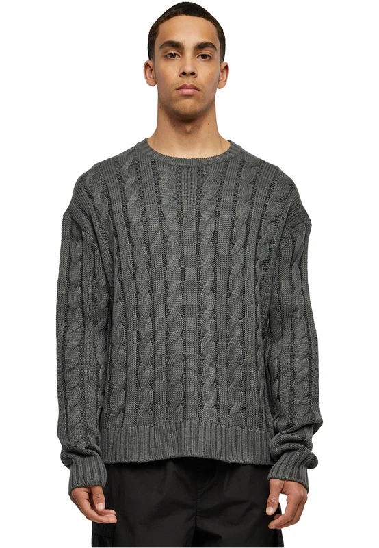 Urban Classics Men's Boxy Sweater Sweatshirt, Darkshadow, 3XL