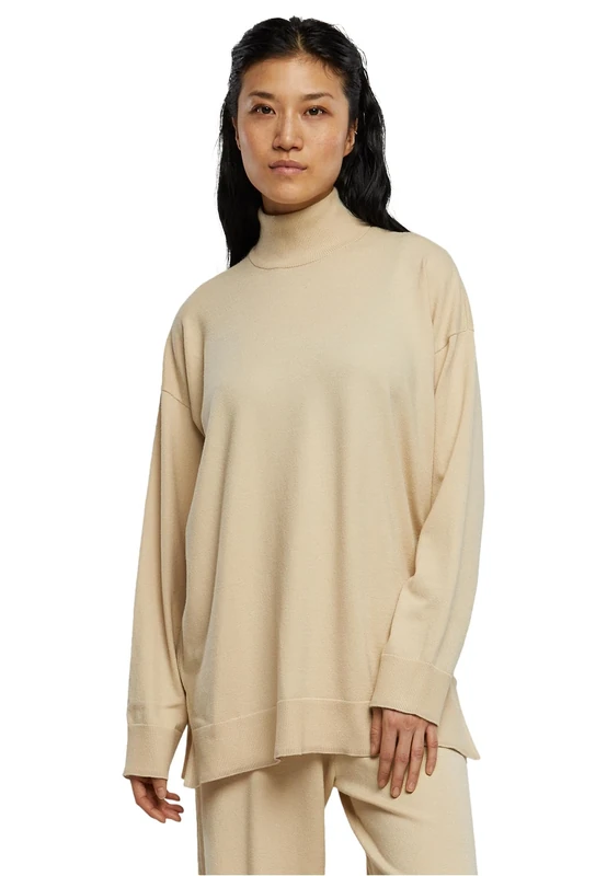 Urban Classics Women's Ladies Knitted Eco Viscose Sweater Sweatshirt, Wetsand, 5XL