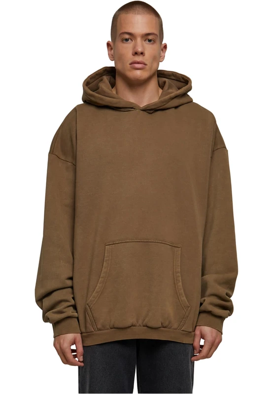 Urban Classics Men's Acid Washed Hoody Hooded Sweatshirt, Summerolive,