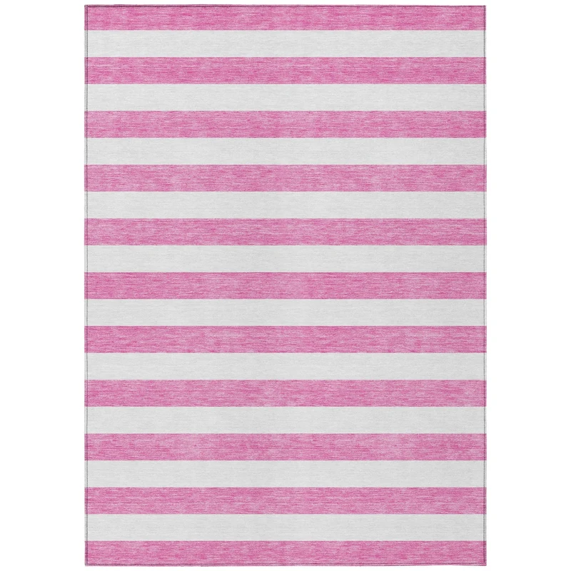 Addison Rugs ACN528 Pink 8x10 Indoor/Outdoor Rug - Machine Washable - Image 1