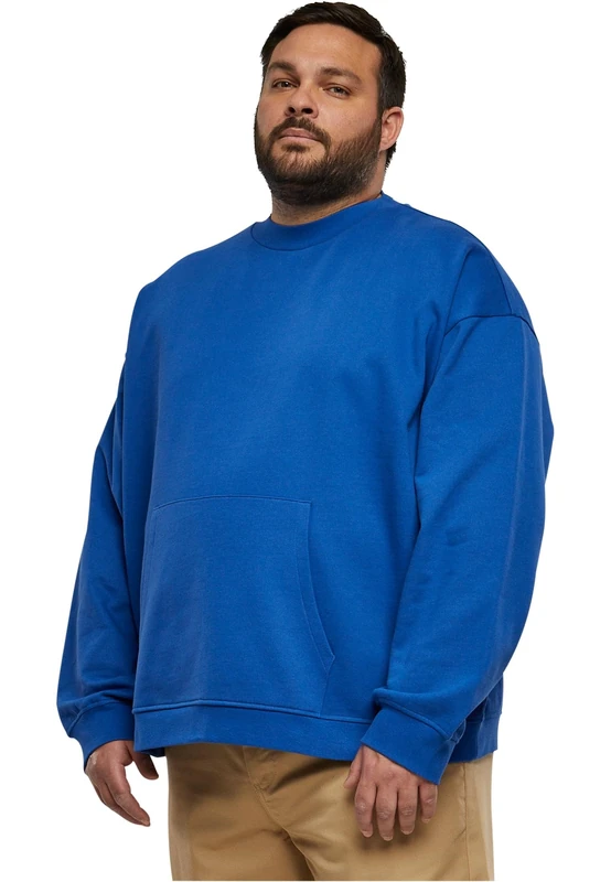Urban Classics Men's Organic Boxy Pocket Crew Sweatshirt, Royal,
