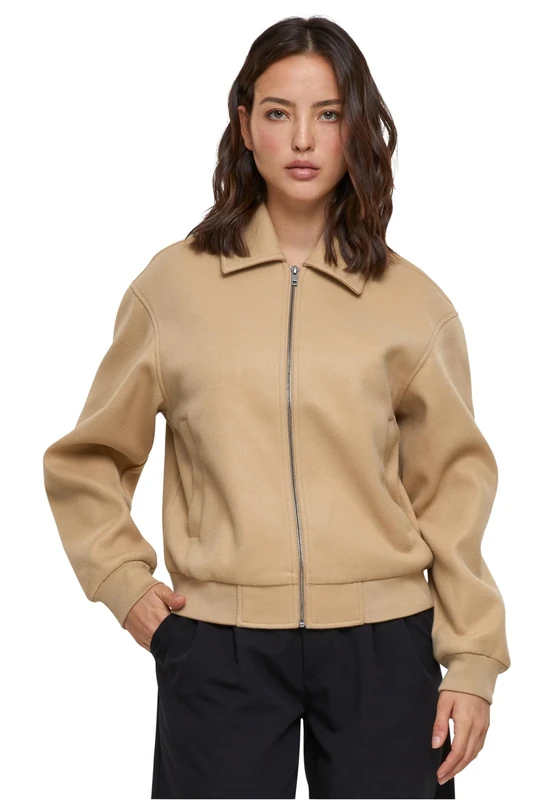 Urban Classics Women's Ladies Boxy Jacket Jacket, Warmsand,