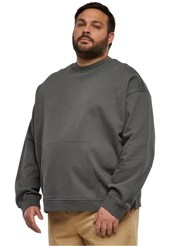 Urban Classics Men's Organic Boxy Pocket Crew Sweatshirt, Darkshadow,