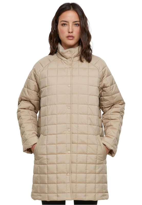 Urban Classics Women's Ladies Quilted Coat Jacket, Wetsand,