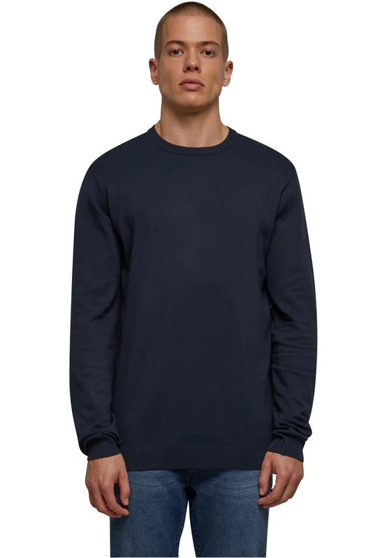 Urban Classics Men's Knitted Crewneck Sweater Sweatshirt, Navy,