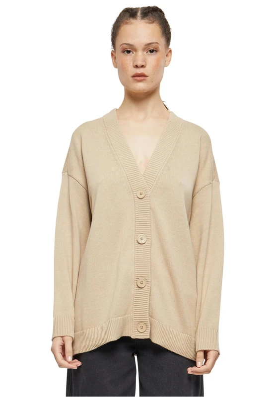 Urban Classics Women's Ladies Big Oversized Cardigan Sweater, Wetsand, XL