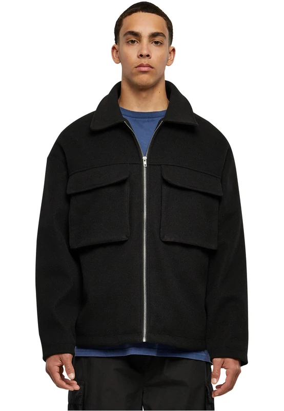 Urban Classics Men's Big Pocket Blouson Jacket, Black, 4XL