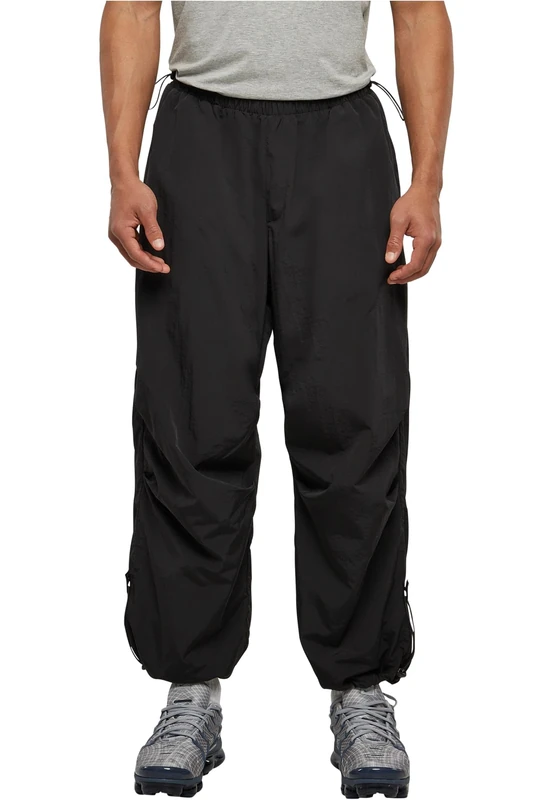 Urban Classics Men's Nylon Parachute Pants, Black, M
