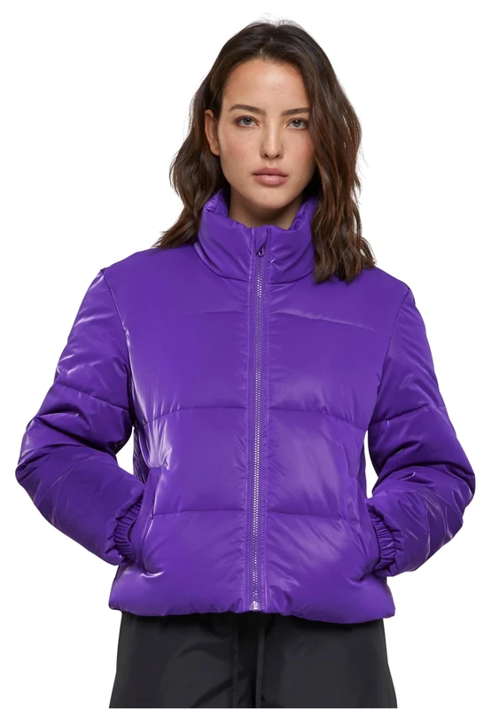Urban Classics Women's Ladies Shark Skin Puffer Jacket, Realviolet, XXXL