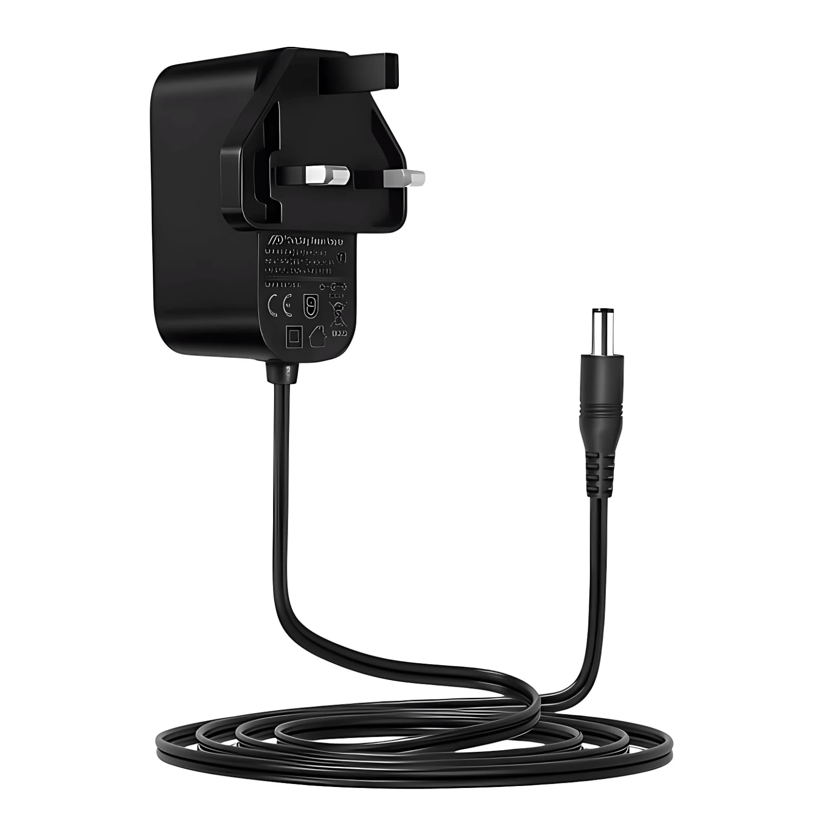 Lonnky 12V 2A Power Adapter for LCDs, Routers, Security Camera, AC 100-240V to DC 12V, 2.1 mm x 5.5 mm Power Supply Wall Charger with 1.8 M Cable