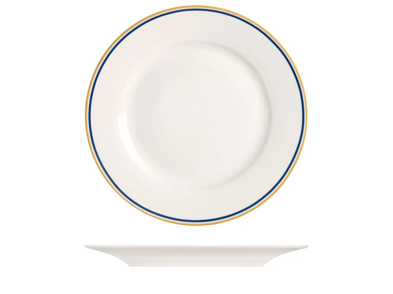 H&H Balmoral New Bone China Dinner Set, 18 Plates, White - Image 1