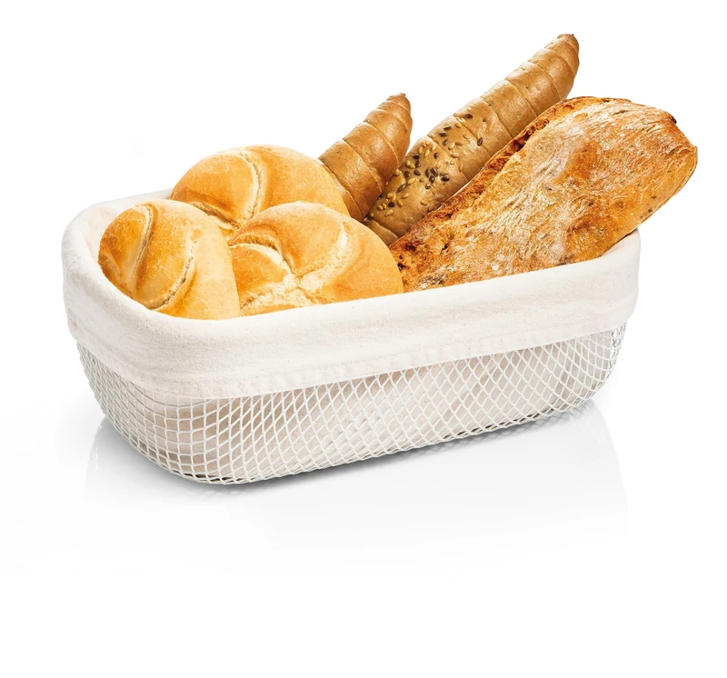 Tescoma 900829 Bread Bin in Enamelled Metal and Cotton Inner 18.5 x 28.5 cm Online Line
