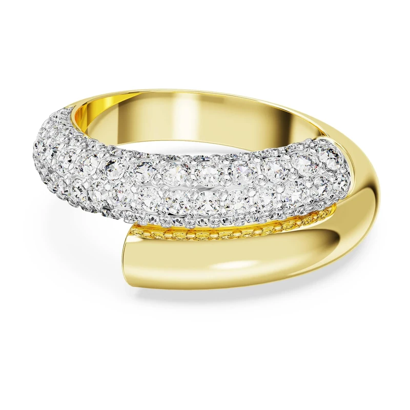 Swarovski Dextera ring, White, Gold-tone plated