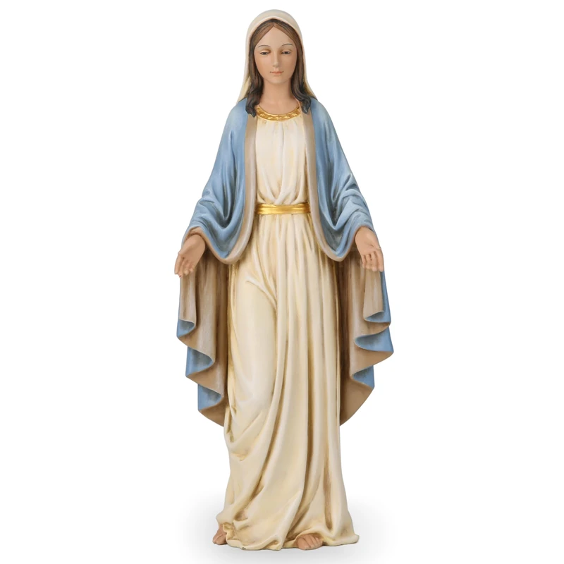 BC Catholic Blessed Virgin Mary Statue, Holy Mother Figure for Altar, Catholic Home Decor, Religious Gifts to Mom，12.5" H, Hand Painted Classical Renaissance Sculpture Masterpiece by Buildclassic
