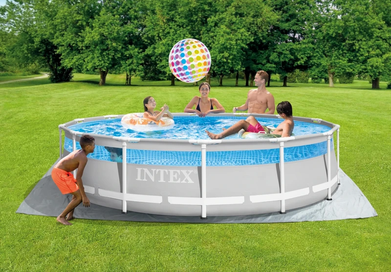 Intex 4.27m x 1.07M Prism Frame Clearview Premium Pool Set, Set-up Size: 4.27m x 1.07m (26722UK)