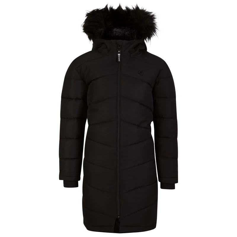 Dare 2b Girls Striking Iii Waterproof Jacket, Black, 9-10 Years UK