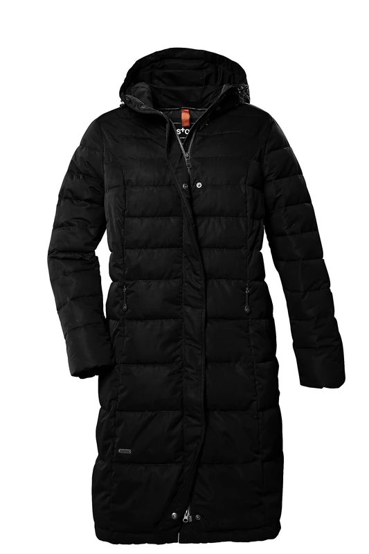 STOY STW 7 WMN QLTD CT Women's Hooded Coat Black 48 39793-000