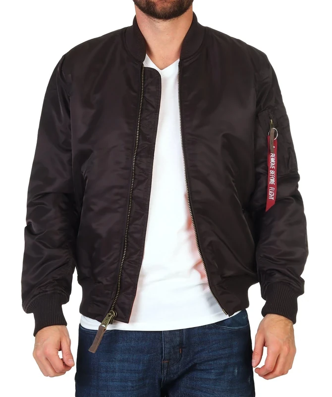 Alpha Industries Men's MA-1 VF 59 Bomber Jacket, Hunter Brown, XXL