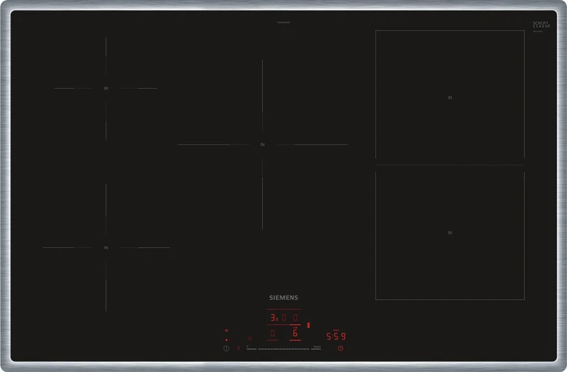 Siemens ED845HWB1E iQ500 Smart Induction Hob 80cm Black