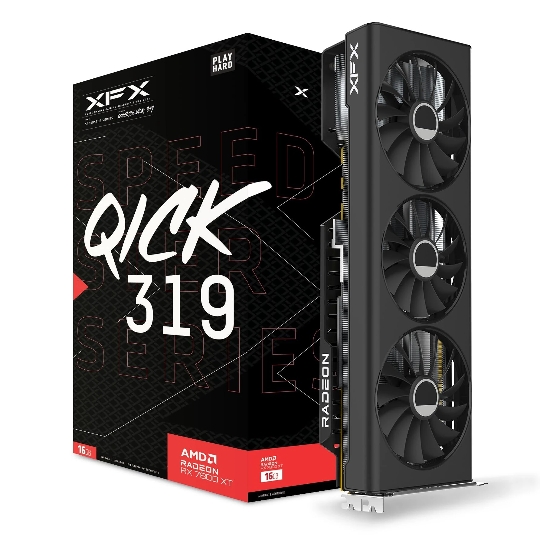 XFX Speedster QICK 319 Core Edition AMD Radeon RX 7800 XT 16 Go GDDR6