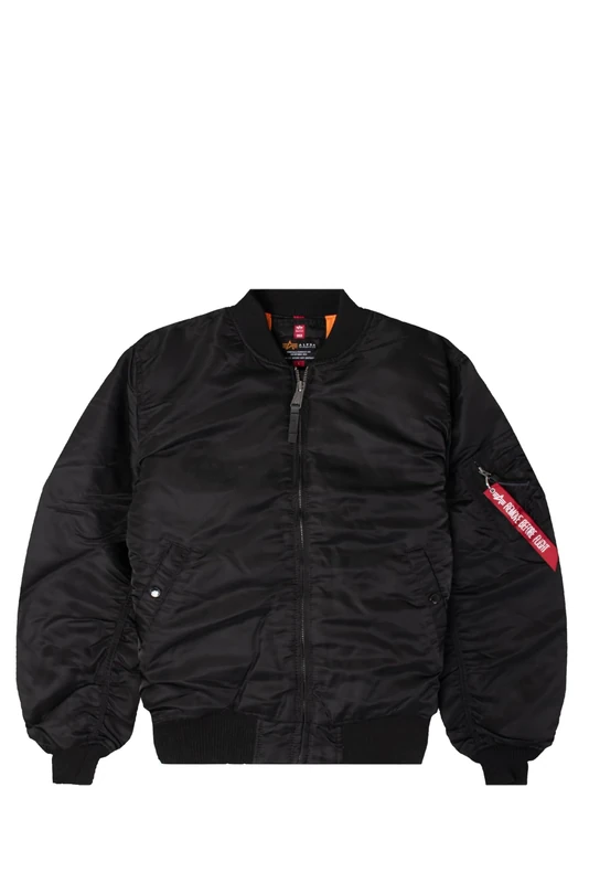 Alpha Industries Men's MA-1 Dragon EMB Bomber Jacket, Black, L