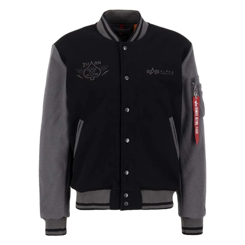 Alpha Industries Varsity Air Force Jacket College for Men Black