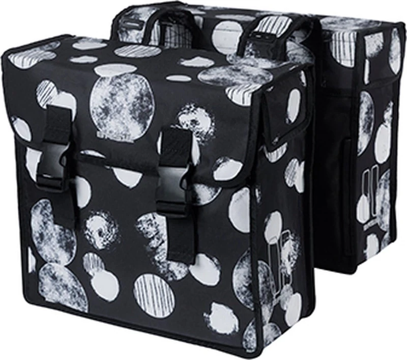 Basil Mara XL Sphere Bicycle Double Bag, 35L, Black/Grey, Gray, 35L, Casual
