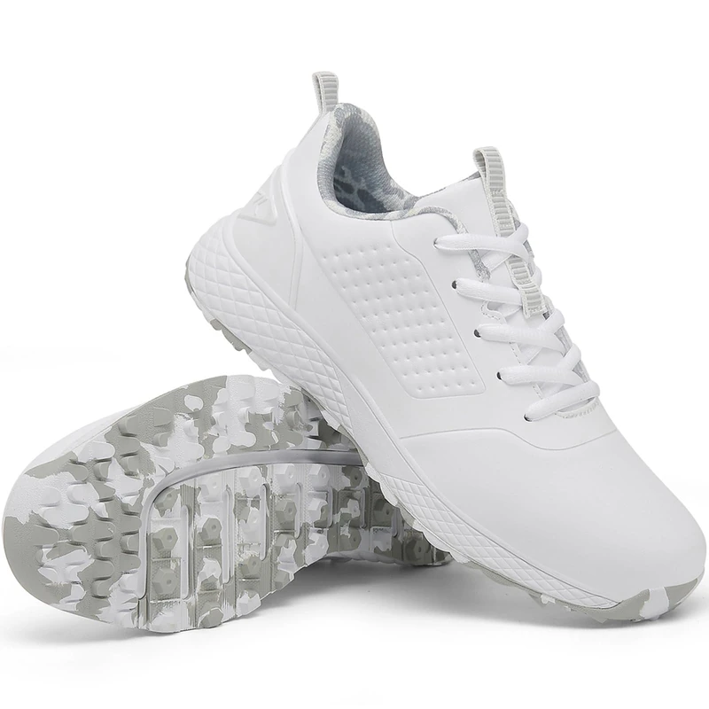 ULTIANT Women Golf Shoes Flat Lightweight Shoes, White_Grey, 5 UK - Image 1