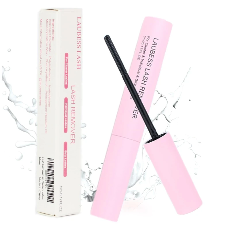 Individual Lashes Kit Eyelash Extension Remover Individual Lashes Waterproof Eyelash Glue Remover Cluster Lashes 5ml Eyelash Remover for Extensions at Home Lash Extension Kit Lash Remover