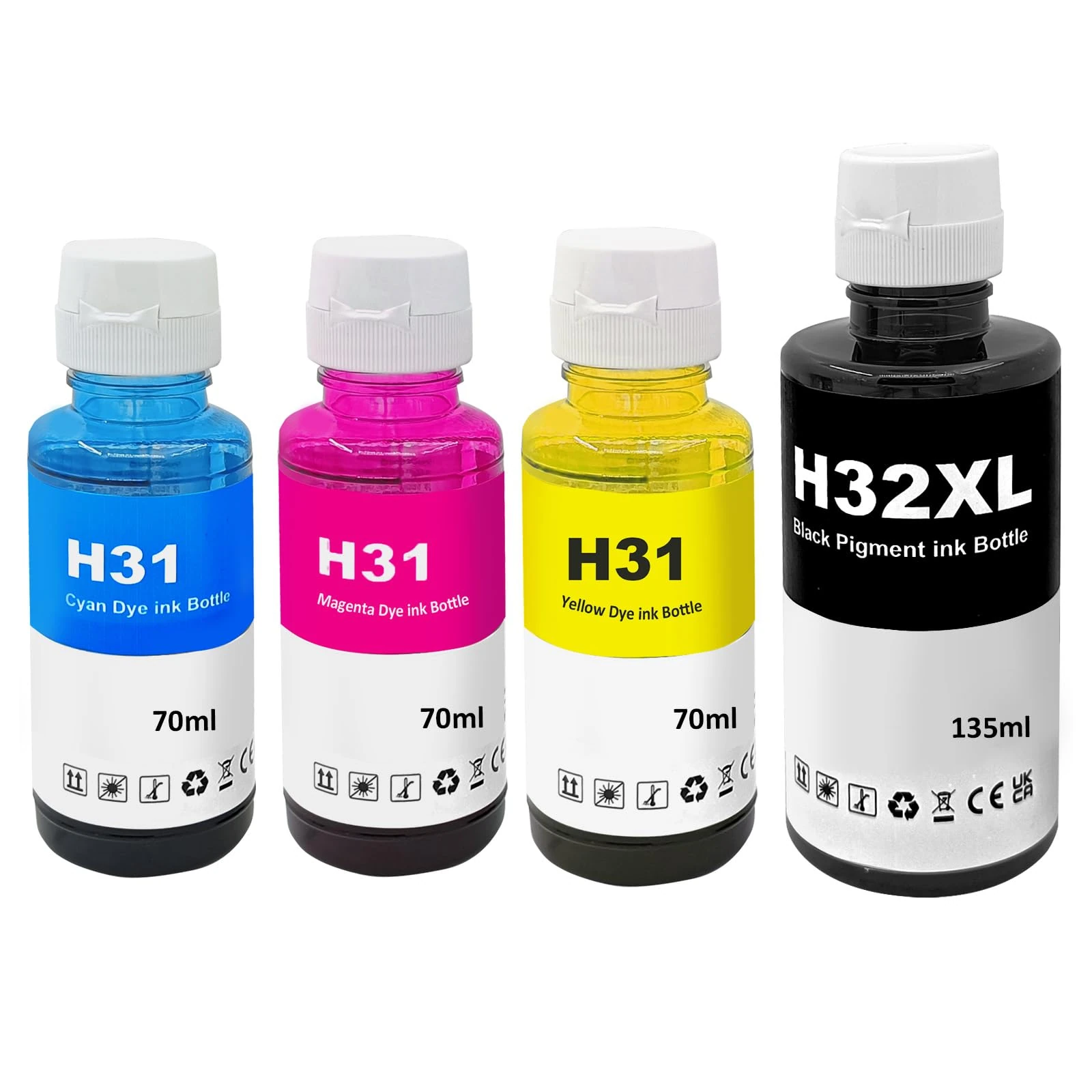 LAIPENG 31 Ink Compatible with HP 32XL 32 XL Black Ink Bottles for Smart Tank 7605 5107 7005 5105 7305 559 5107 515 455 7306 7006 7605 7606 7308 555 457 7307 7602 5100 5106 7007 7008 5109 All in One